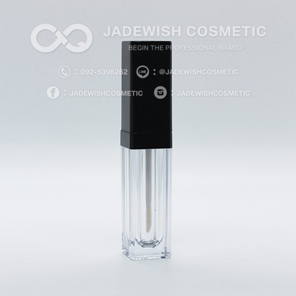 หลอดลิปใส ฝาสีดำ ทรงสี่เหลี่ยม หลอดลิปจิ้มจุ่ม หลอดลิปแมท หลอดลิปกลอส หลอดลิปทินท์ หลอดอายแชโดว์