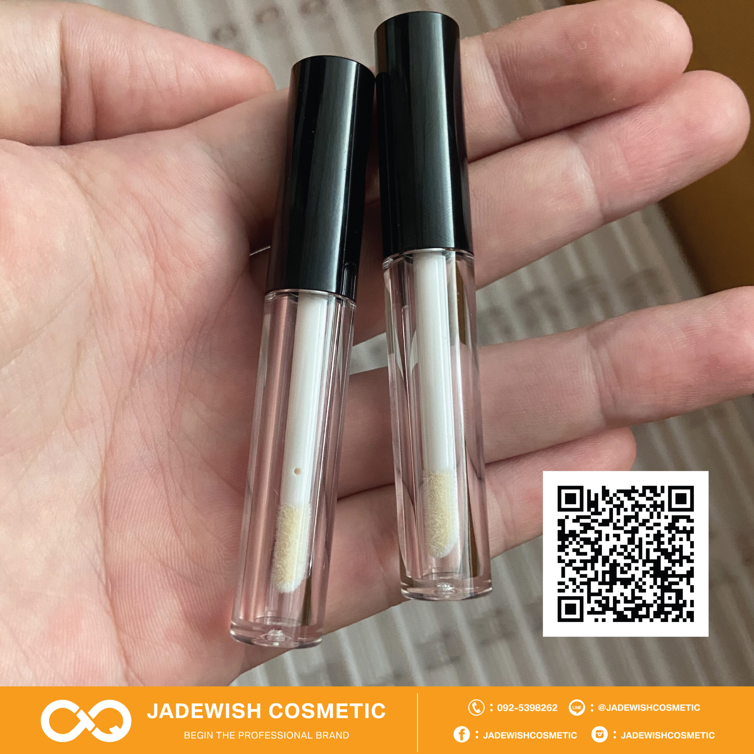 jadewishcosmetic-หลอดลิปจิ้มจุ่ม ฝาดำ