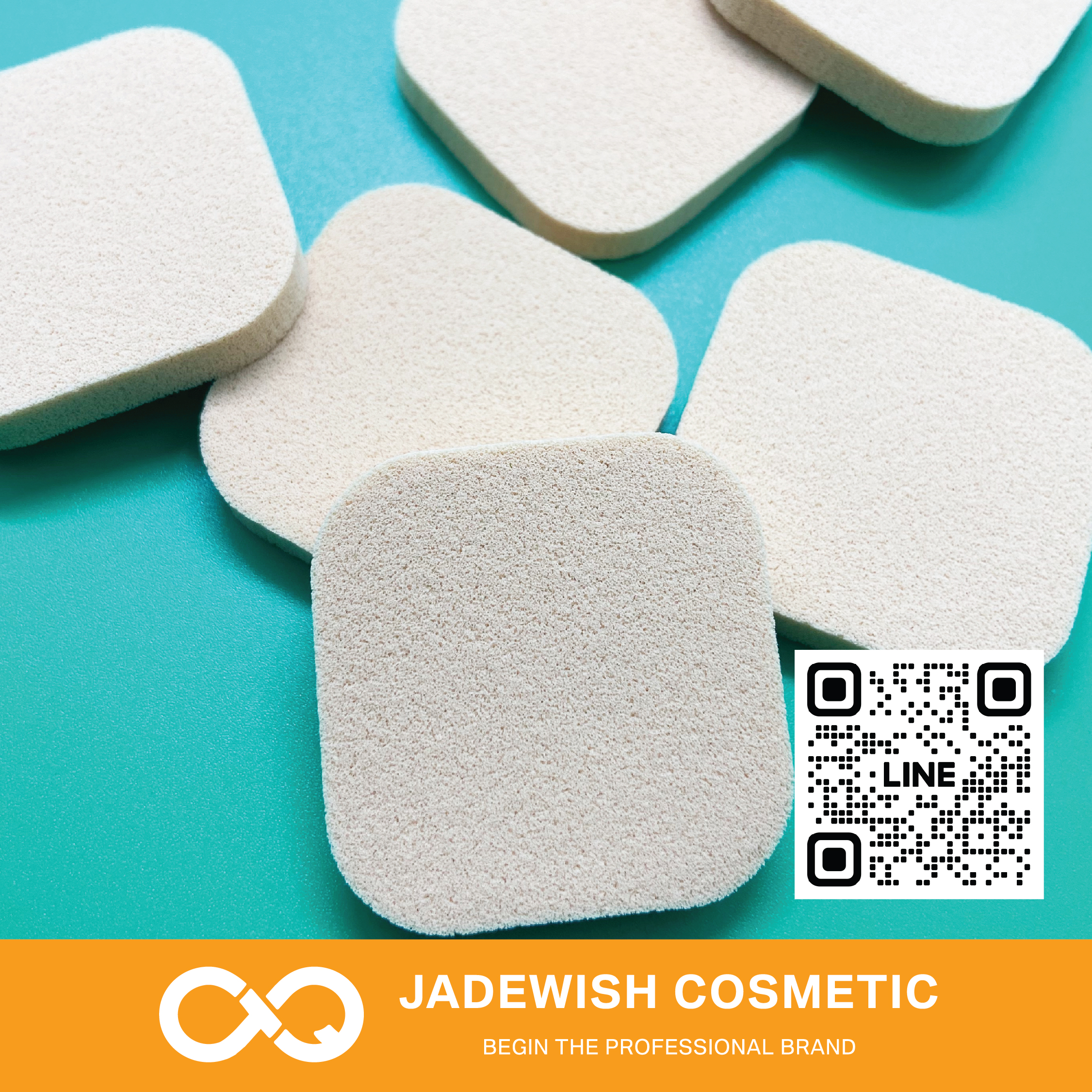 jadewishcosmetic-รับผลิตพัฟ NBR100% พัฟแต่งหน้า หรือตามสเปคที่ต้องการ